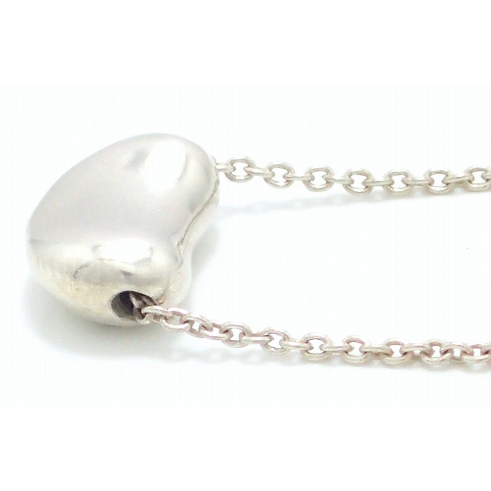 TIFFANY Co Elsa Peretti Bean Pendant Necklace Sterling Silver